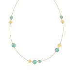 Collier or 375 jaune Amazonite - vue 1