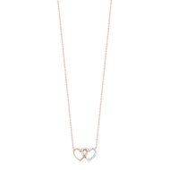 Collier or 375 rose diamant