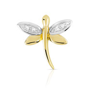 Pendentif or 375 2 tons diamant