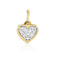 Pendentif or 375 2 tons diamant
