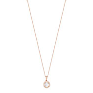 Collier or 375 rose diamant