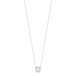 Collier or 375 blanc diamant - vue 1