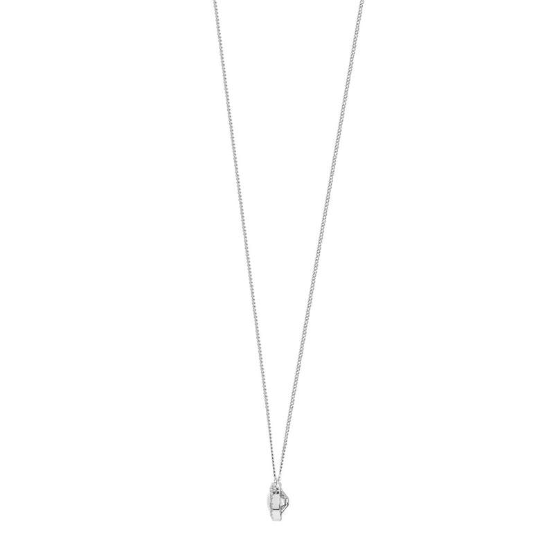 Collier or 375 blanc diamant - vue D1