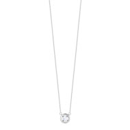 Collier or 375 blanc diamant