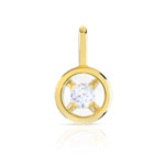 Pendentif or 375 jaune diamant - vue 1