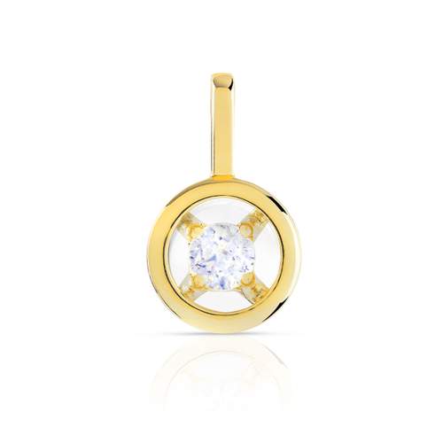 375 geelgouden diamanten hanger