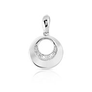 Pendentif or 375 blanc diamant