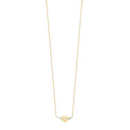 Collier or 375 2 tons diamant