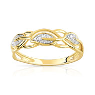 Bague or 375 2 tons diamant