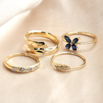 Bague or 375 2 tons diamants - vue D3