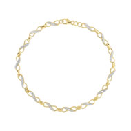 Bracelet or 375 2 tons diamant