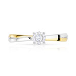 Bague 2 ors 375 diamants - vue 3