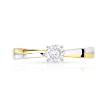 Bague 2 ors 375 diamants