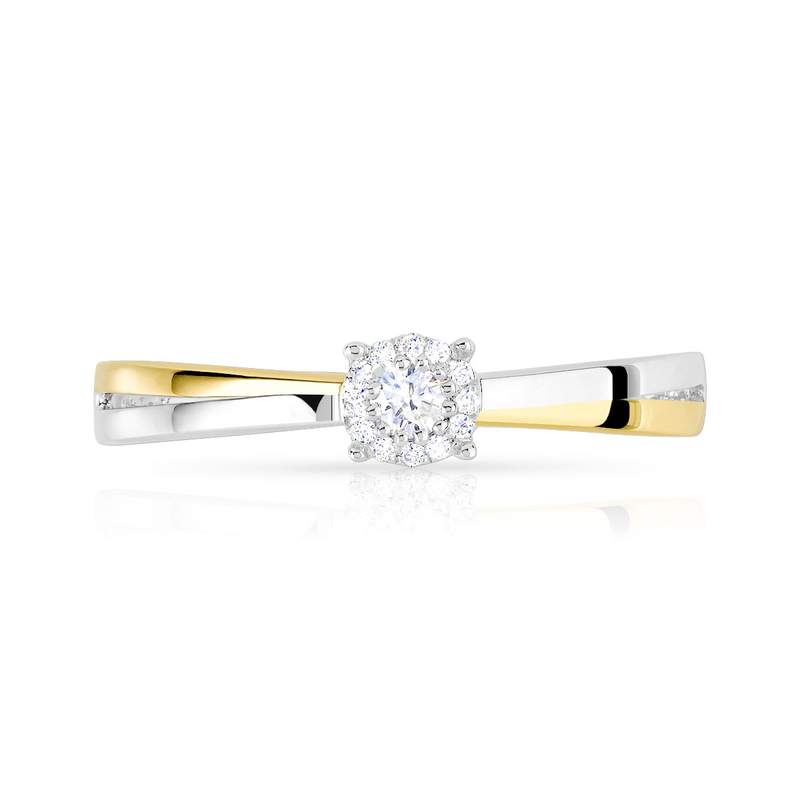 Bague 2 ors 375 diamants - vue 3