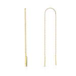 Boucles d'oreilles or 375 jaune pendants - vue 1