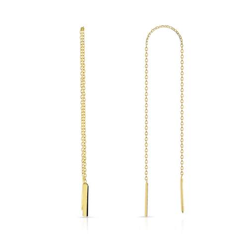 Boucles d'oreilles or 375 jaune pendants