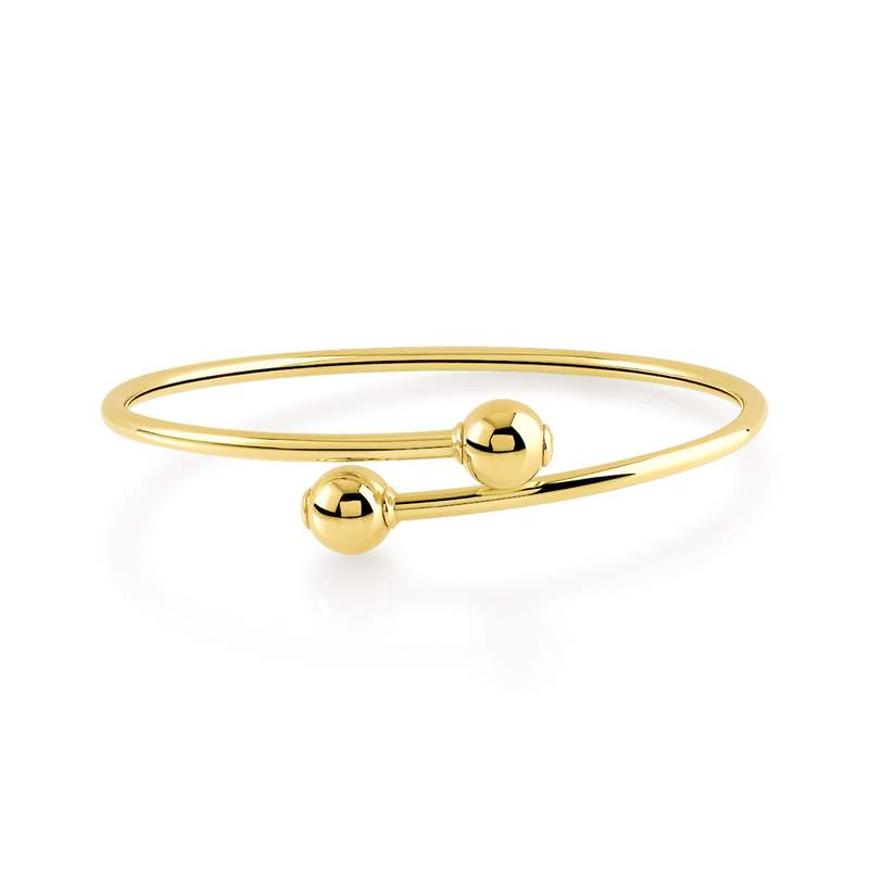 Bracelet jonc articulé or 375 jaune - vue 1