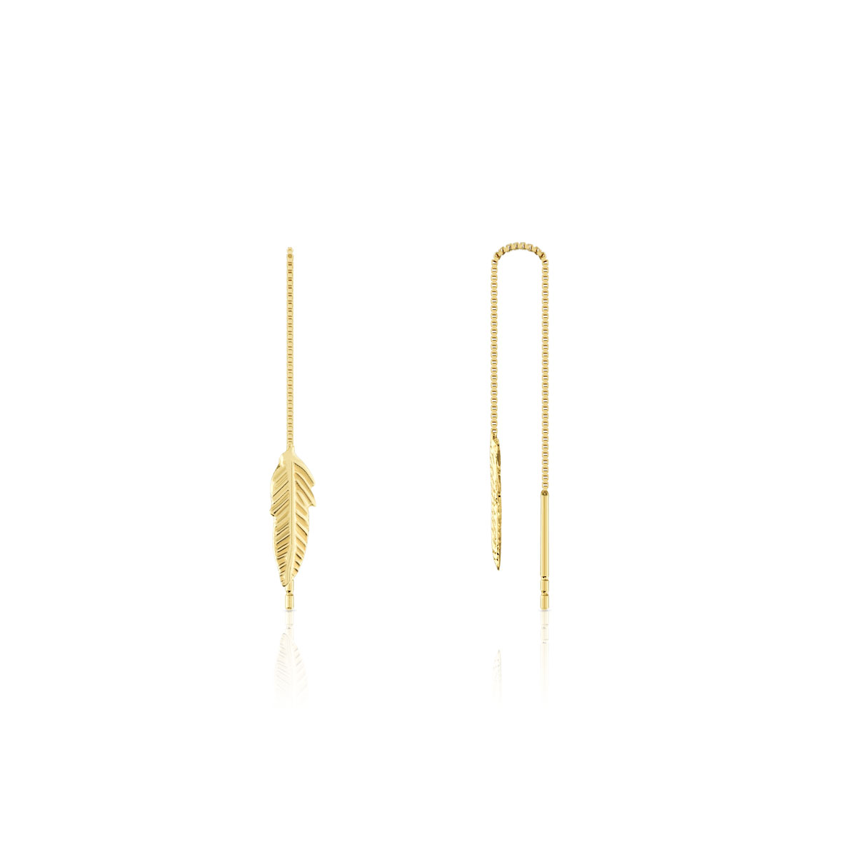 Boucles d'oreilles or 375 jaune - vue V1