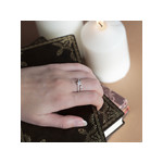 Ring gold 375 2 tones hearts zirconias - view worn 2