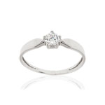 375 White Gold Zirconia Ring - View 1