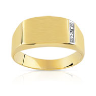 Chevaliere or 375 2 tons diamant