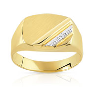 Chevaliere or 375 2 tons diamant