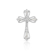 Croix or 375 blanc diamant