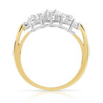 Bague 2 ors 375 zirconias - vue 2