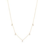 Collier or 375 jaune zirconia