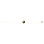 Bracelet or 375 rose labradorite et zirconia - vue 1