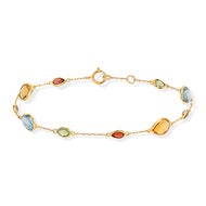 Bracelet or 375 jaune pierre fine