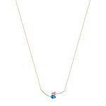 Collier or 375 rose zirconia - vue 1