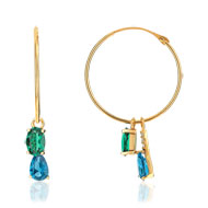 Creoles or 375 jaune zirconia