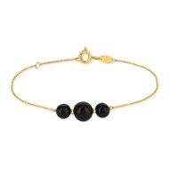 Bracelet or 375 onyx 18 cm