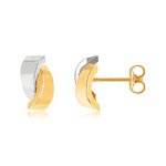 Boucles d'oreilles or 375 2 tons - vue 1