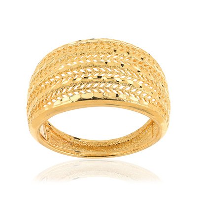 Bague or 375 - vue V1