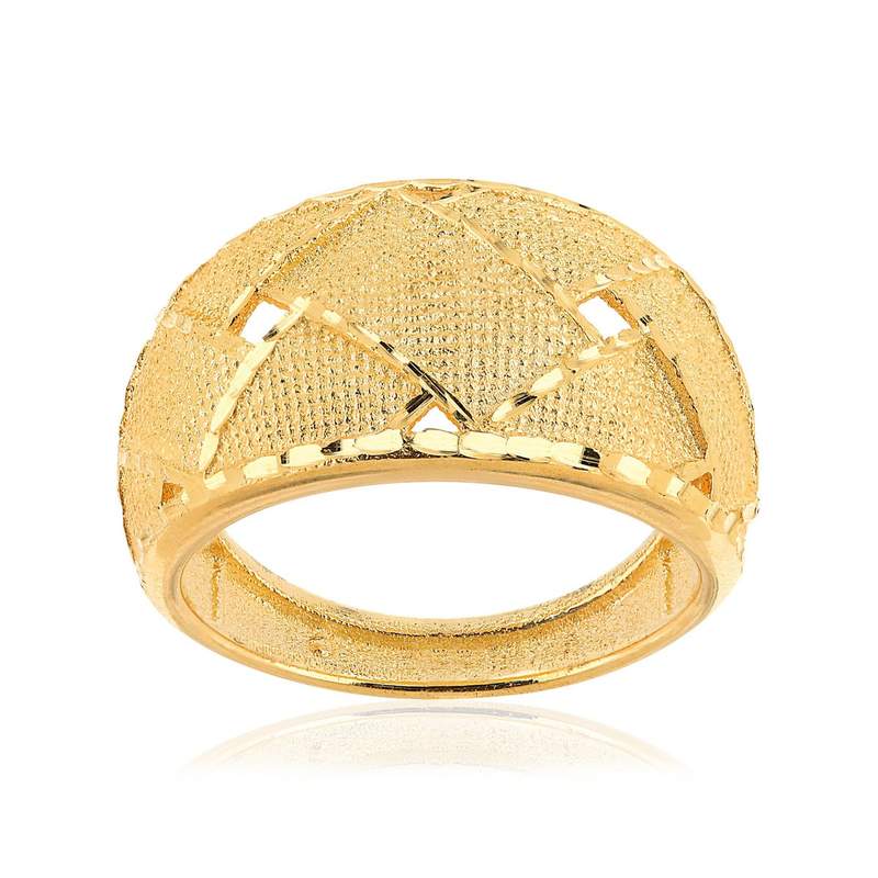 Bague or 375 - vue 1