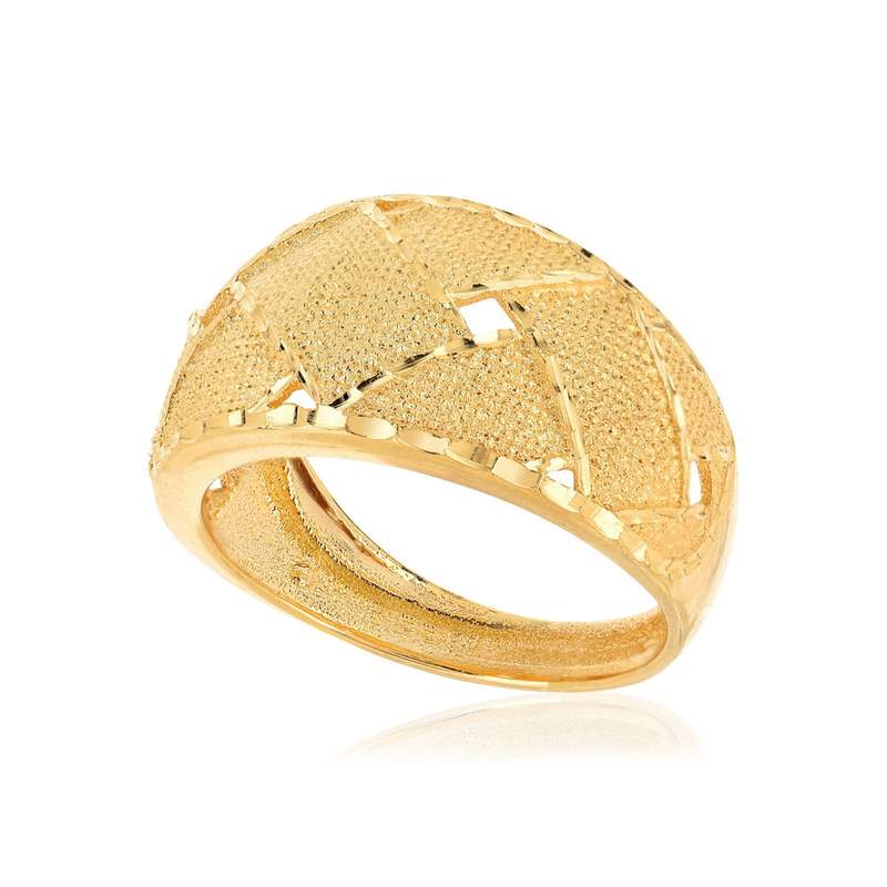 Bague or 375 - vue 2