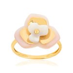 Bague or 375 et nacres - vue 1