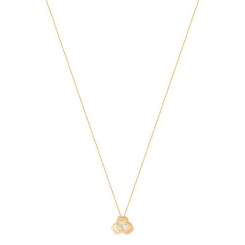 Collier or 375 et nacres 45 cm