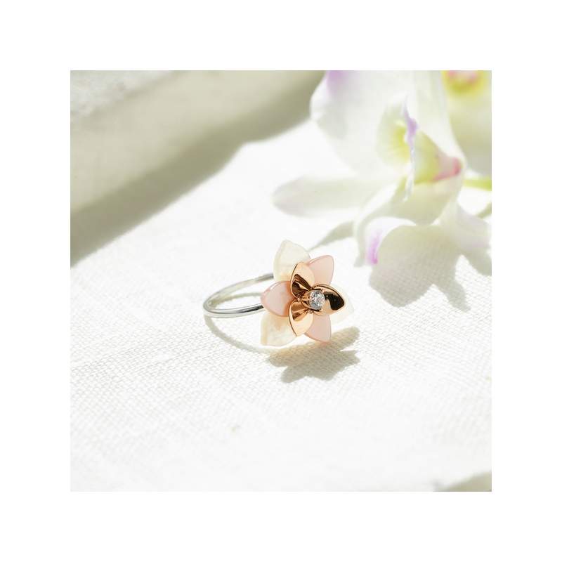 Bague 2 ors 375 nacres zirconia - vue D2