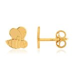 Boucles d'oreilles or 375 jaune abeilles - vue 1