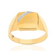 Chevaliere or 375 2 tons diamant