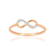 Bague or rose 375 diamants