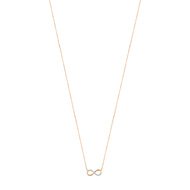 Collier or rose 375 diamants 42 cm