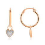 Creoles or rose 375 diamants - vue 1