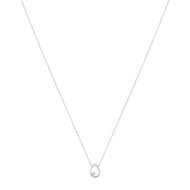 Collier or blanc 375 diamant 42 cm