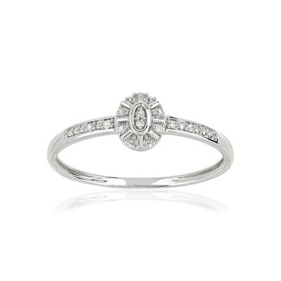 Bague or blanc 375 diamants