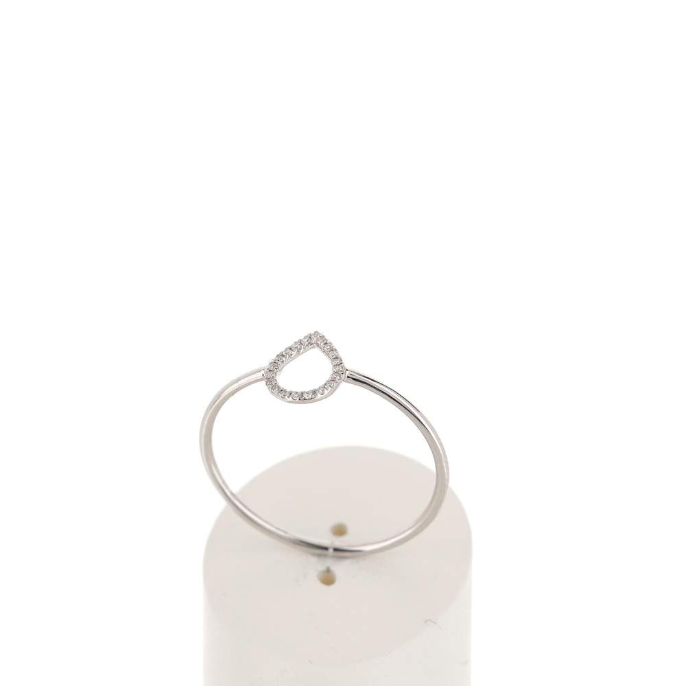 Bague or blanc 375 diamants - vue 2