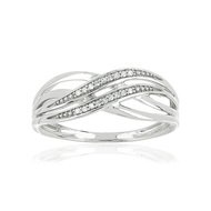 Bague or 375 blanc diamant